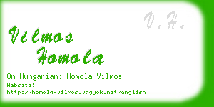 vilmos homola business card